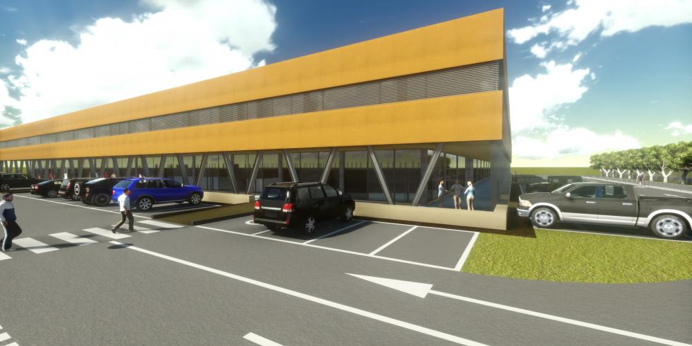 wenige Minuten vom Flughafen Luanda architektonischen Bauarbeiten 3D Afrika schützen